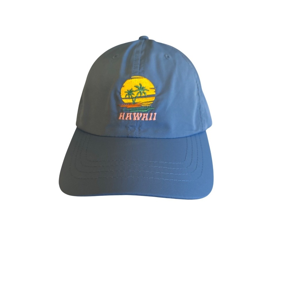 Hawaii Embroidered Blue Baseball Cap Adjustable Strap Built By Culturefly